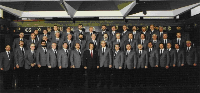 1987: Feier des 100-jährigen Bestehens, Chorleiter Otto Groll, Vorsitzender Günter Strätker